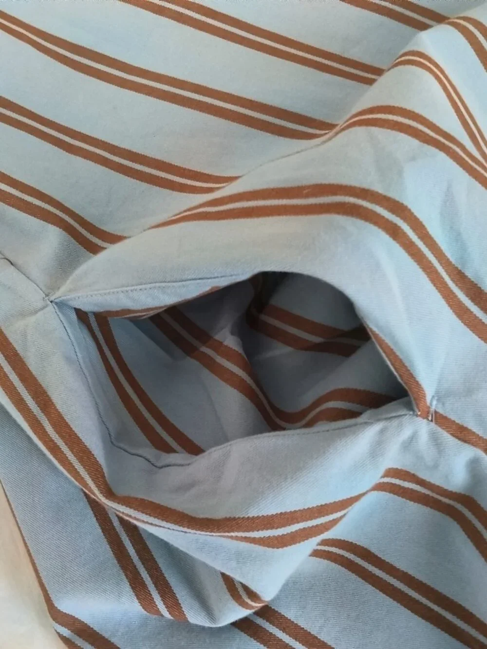 Free Assembly  NWT 100% Cotton blue and brown striped shift/dress
